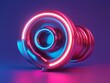© InkCrafts - Futuristic turbocharger with vibrant neon lights on a modern backdrop.