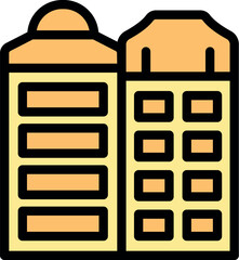 Poster - Modern residential buildings representing urban housing and city architecture