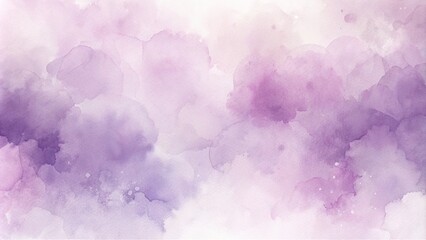 Fototapete - Soft Mauve and Pale Purple Watercolor Stains Background with Rounded Edges for Artistic Text Frames and Creative Designs in Light Pastel Colors