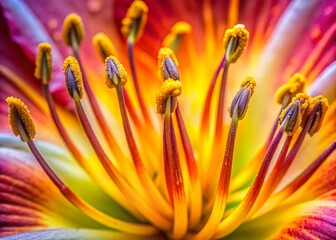 Poster - Stunning Architectural Photography Highlighting the Intricate Design of Stamen Structures in Nature with a Focus on Organic Forms and Natural Light Play