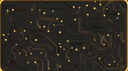 Poster - Abstract high-tech circuit board background with glowing lights, futuristic design elements, intricate lines and patterns creating an engaging digital aesthetic suitable for technology themes.