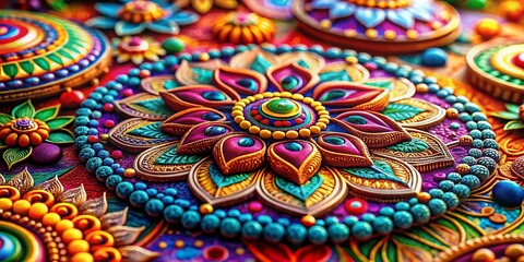 Poster - Stunning Macro Photography of Intricate Clipart Designs Showcasing Vibrant Colors and Textures for Creative Projects and Digital Artwork