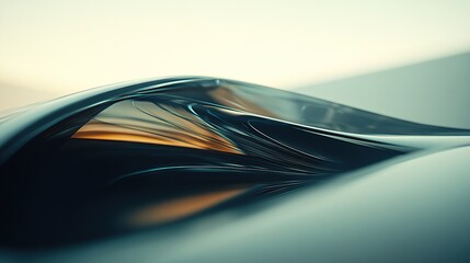 Poster - Abstract fluid shapes with soft lighting, creating a serene and modern aesthetic.