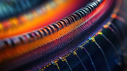 Poster - A close-up view of colorful, textured surfaces with intricate patterns and reflections.