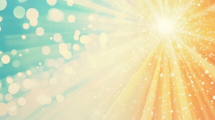 Poster - Bright Abstract Background with Soft Bokeh Effects and Radiant Light Rays Illuminating a Calm and Colorful Atmosphere for Creative Projects and Design