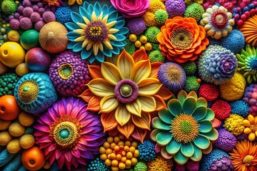 Fototapete - Vibrant Abstract Backgrounds: A Collection of Colorful Textures for Creative Projects and Digital Art Inspirations