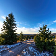 Wall Mural - sapin en bois christmas tree holiday winter festive celebration