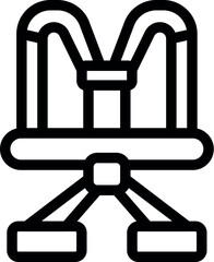 Poster - Baby jumper icon promoting infant development through jumping and bouncing activities