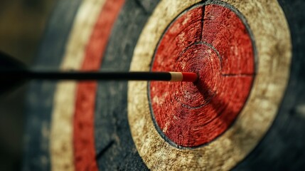 Poster - targeted business growth visualized through performance metrics showing steady progress towards goal