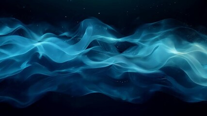 Poster - Wave in motion from digital data. Attractive technological background