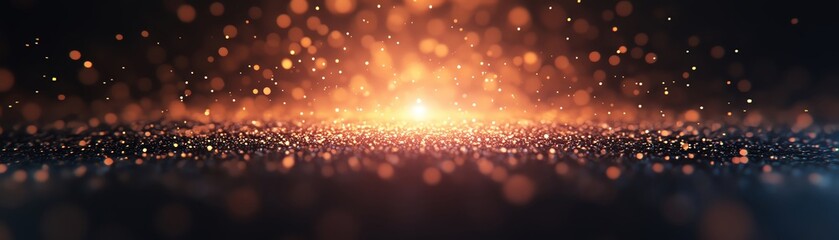 Poster - A stunning display of glowing particles creating an ethereal atmosphere.