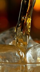 Poster - Super slow motion of pouring cola into glass with speed motion. Filmed on high speed cinema camera, 1000 fps. Placed on high speed cine bot. Vertical Aspect Ratio.