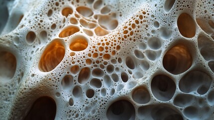 Poster - Captivating macro level view showcasing the intricate organic textures and patterns found in the natural environment  This image highlights the complex