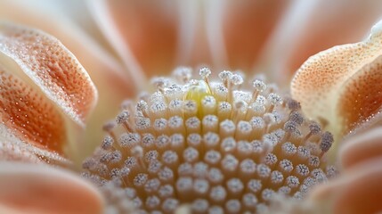 Poster - Captivating macro photograph showcasing the intricate organic symmetry and delicate textures of a botanical subject