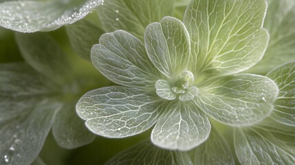 Poster - intricate and delicate botanical macro with soft lighting that enhances the natural textures and pat