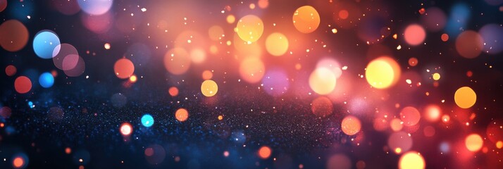 Wall Mural - vibrant bokeh lights creating a colorful abstract background