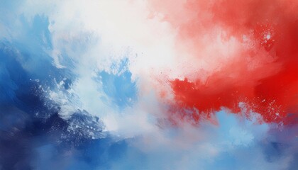 Wall Mural - abstract watercolor texture background painting template red blue white colors copy space abstract wall art