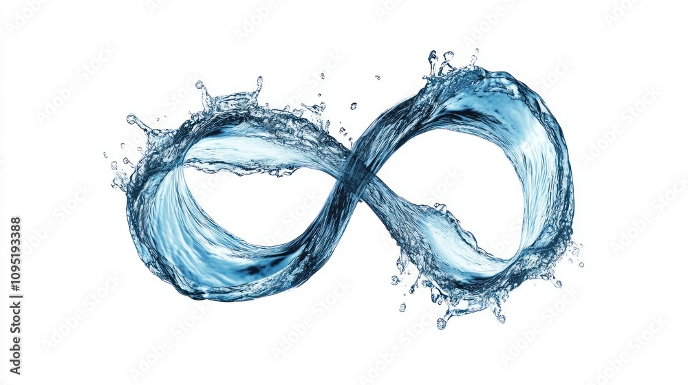 Infinity Water Symbol: A mesmerizing image of flowing water sculpted ...