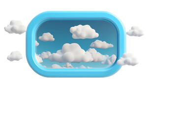 cloud computing icon on blue background