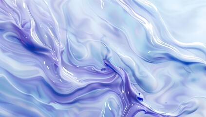 A closeup of blue paint, with swirling patterns and textures liquid.