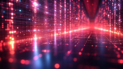 Leinwandbilder - Digital Network, Abstract 3D Rendering