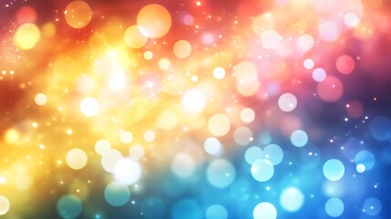 Poster - A glowing abstract background with long, trailing light streaks and soft bokeh effects in a blend of warm and cool tones, evoking a sense of motion and excitement