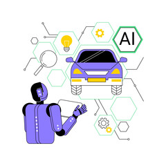 Poster - AI-Optimized Prototype Testing abstract concept vector illustration.
