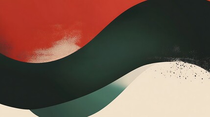 Poster - Modern flat design featuring a professional abstract red and green background, creating a sleek and sophisticated atmosphere