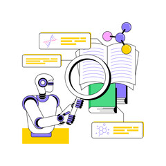 Poster - AI-Analyzed Scientific Literature abstract concept vector illustration.