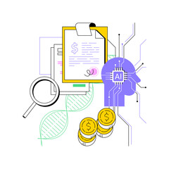 Poster - AI-Predictive Research Funding abstract concept vector illustration.