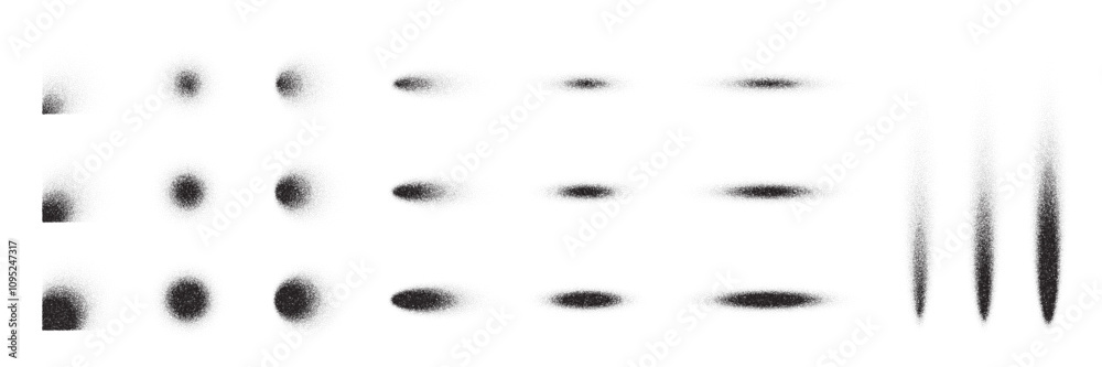 Vector de Stock Dot grain sprays. Aerosol flow with noise texture ...