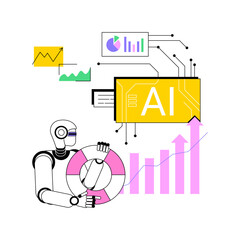 Poster - AI-Powered Crisis Response Simulation abstract concept vector illustration.