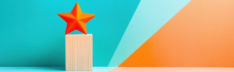 Poster - Bright and Colorful Arrangement of Geometric Shapes Showcasing Creativity and Design Elements