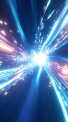 Poster - Experience the Thrill of Interstellar Travel Through Vibrant Cosmic Energies and Dynamic Visuals