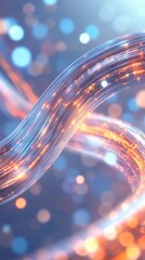 Poster - Glowing Data Cables Illuminate a Vibrant Digital Landscape Transferring Information
