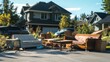 © dominic - Damaged Furniture, Curbside Disposal, Residential Street, Sunny Day