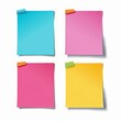 © Rahul - Set of four colorful  blank sticky post it notes isolated on white background, Generative AI
