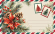 © Ilya - Christmas postcard, letter, mail, watercolor.