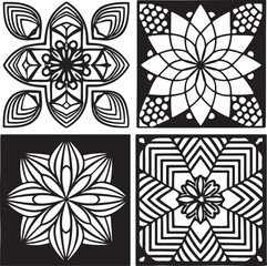 black and white seamless pattern