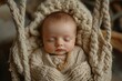 © Lens Realm - newborn baby with soft blur effect, Generative AI