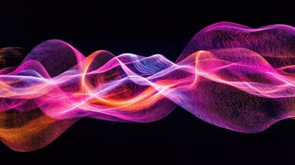 Poster - Abstract Light Waves: A Symphony of Color and Movement