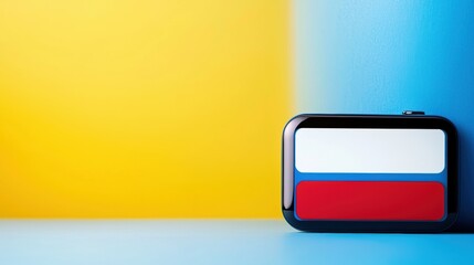 Poster - A Vibrant Smartwatch on a Colorful Background with Online Registration Features for Modern Technology Enthusiasts and Device Aficionados