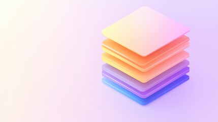 Poster - Colorful Isometric Illustration of Secure Login Interface with Layered Design Elements Ideal for Digital Authentication Concepts