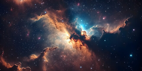 Wall Mural - Colorful space galaxy cloud nebula. Stary night cosmos. Universe science astronomy. Supernova background wallpaper