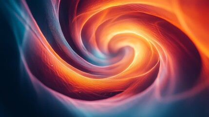 Abstract swirling fiery and icy energy vortex