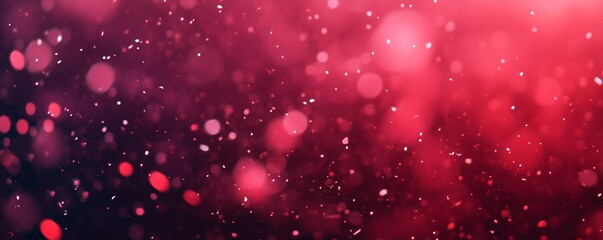 Poster - Abstract red background with floating particles and bokeh effect creating festive atmosphere