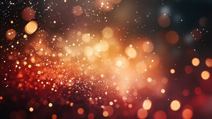 Aufkleber - Abstract background with glowing particles and bokeh effect creating festive atmosphere