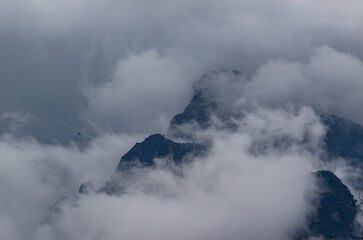 Wall Mural - clouds over the mountains