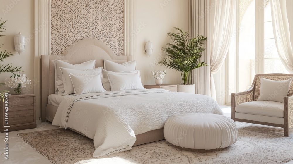 Luxurious Arabian Inspired Guest Room Interior Design with Plush ...