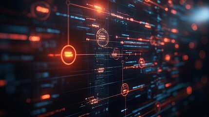 Poster - Digital Data Stream: A Futuristic Network Visualization